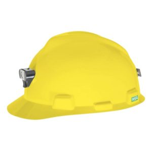 Casco MSA V-Gard Amarillo - Porta Lámpara y Porta Cable