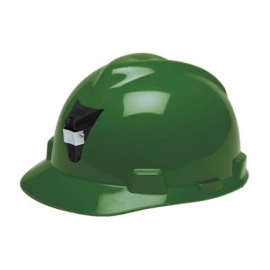 Casco MSA V-Gard Verde - Porta Lámpara y Porta Cable
