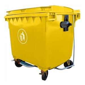 Contenedor Basura con Pedal 1100 Litros Amarillo