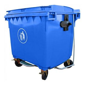 Contenedor Basura con Pedal 1100 Litros Azul