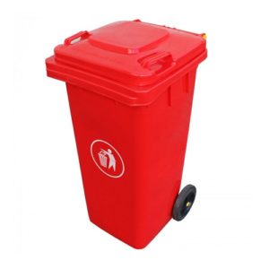 Contenedor Basura 120 Litros Rojo