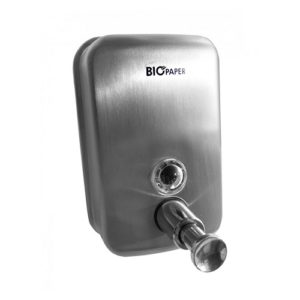 Dispensador de jabón vertical Acero inox Biopaper