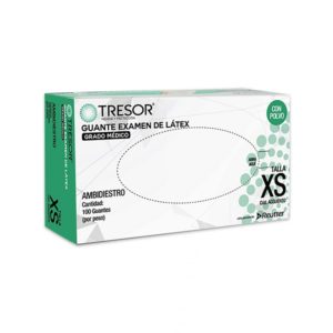 Guante examen látex con polvo Tresor