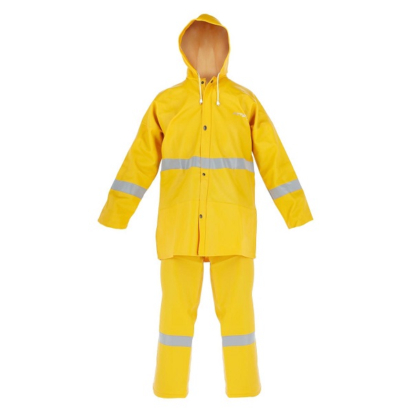 Traje de agua Impermeable con jardinera Modelo ALASKA PU Naranjo, COPRELEC